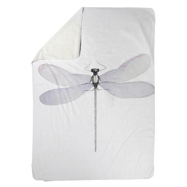 60 x 80 in. Delicate Dragonfly-Sherpa Fleece Blanket