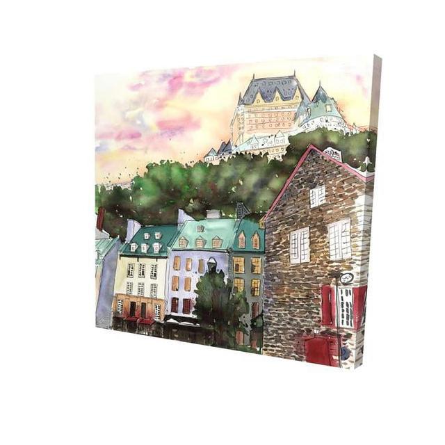 32 x 32 in. Chgteau Frontenac in the Petit Champlain-Print on Canvas