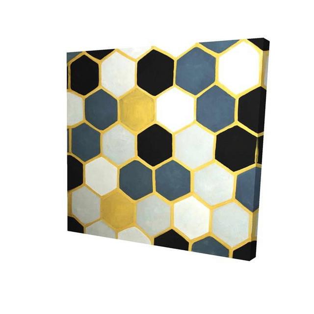 16 x 16 in. Blue Cells-Print on Canvas