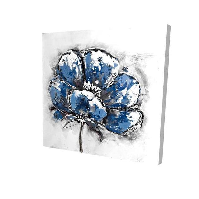 16 x 16 in. Small Flower-Print on Canvas