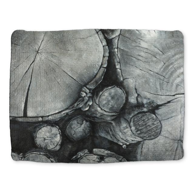 CBPM141884RQYC 14 x 18 in. Textured Wooden Logs Braided Polyester Placemat - Home Decor