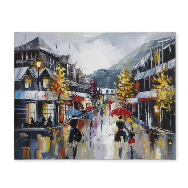 CPPM1418TOECYY 14 x 18 in. Gray Polyester Placemat - Rainy Day Fall Design for Home Decor