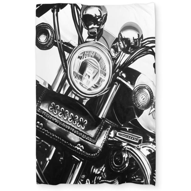 C1DCTSW0QVMHHH Twin Size Realistic Motorcycle Duvet Cover - Hyperrealist Livingroom Decor