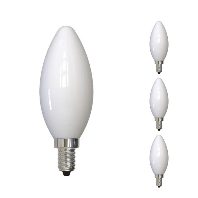 862076 4W Dimmable B11 Shape 5000K Milky Filament Candelabra E12 Base LED Bulb - Pack of 4