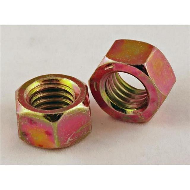 1-0.5-6 in. Fin Hex Nuts Coarse Thread Grade 8 Zinc & Dichromate - Box of 5