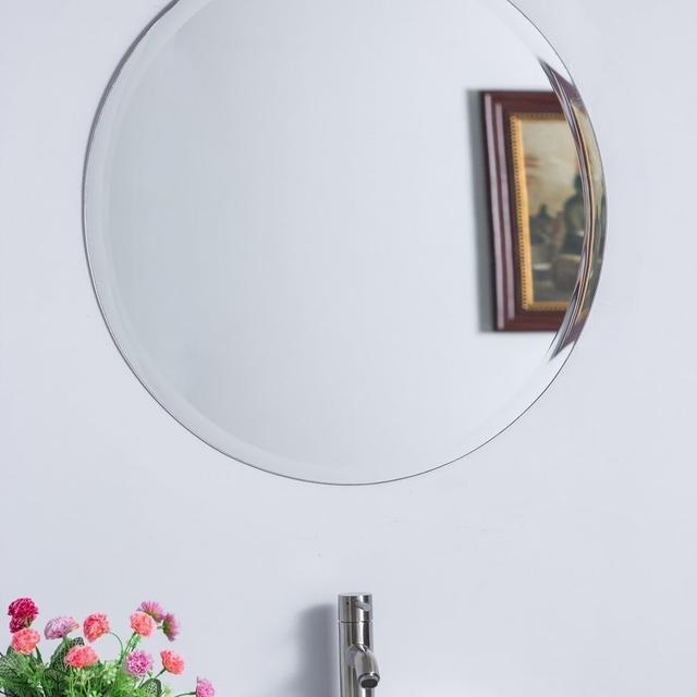 Bellaterra Home  22 in. Round Frameless Mirror