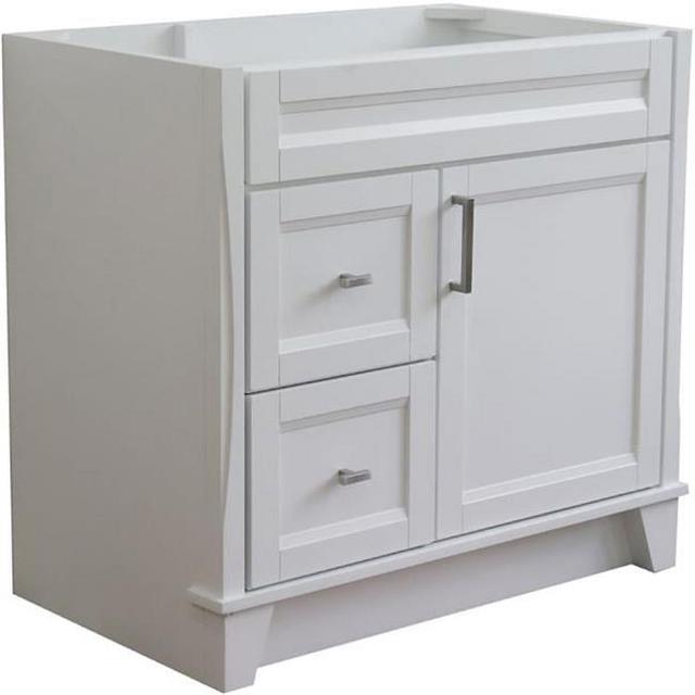 36 in. Single Sink Vanity with Cabinet&#44; White - Right Drawers