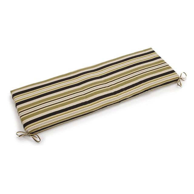54 x 19 in. Patterned Outdoor Spun Polyester Bench Cushion, Eastbay Onyx