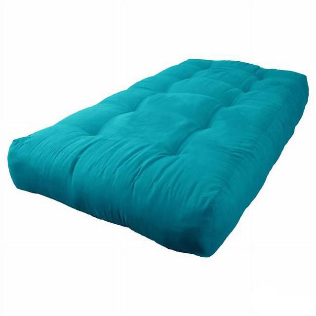 10 in. Vitality Microsuede Twin Size Futon Mattress&#44; Aqua Blue