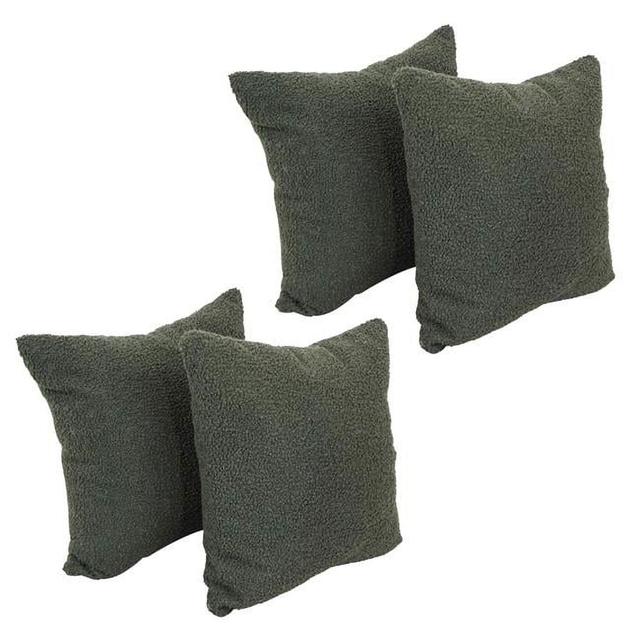 9910-S4-ID-158 17 in. Jacquard Throw Pillows with Inserts, Turell Army - Set of 4