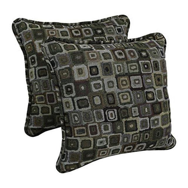 9810-CD-S2-TP-67 18 in. Double-Corded Patterned Tapestry Square Throw Pillows with Inserts, Rothko - Set of 2