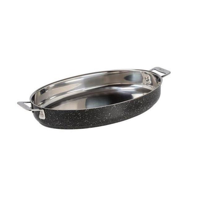 60018GALAXY 4 qt Hotstone Galaxy Cucina Oval Augratin - Induction Bottom