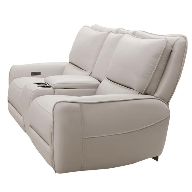 BM340321 Pono Power Beige Top Grain Leather Zero Gravity Recliner Loveseat