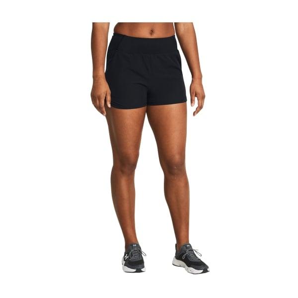 81428110 Ladies Under Armour Fusion 3 in. Shorts, Black & Castlerock - 2XL