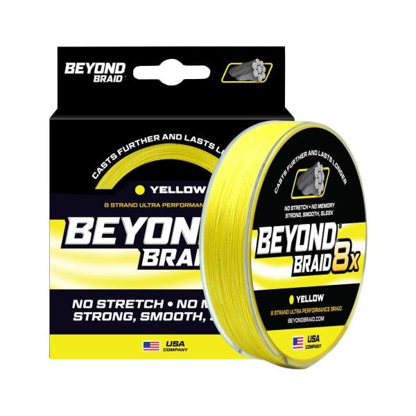 81518780 60 lbs & 2000 Yard Beyond Braid 8X Ultra Performance Test 8-Strand Fishing Line, Yellow
