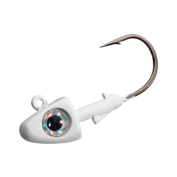 42882501 1.5 oz Ultimate Series S Shape Jig heads, White - Pack of 2