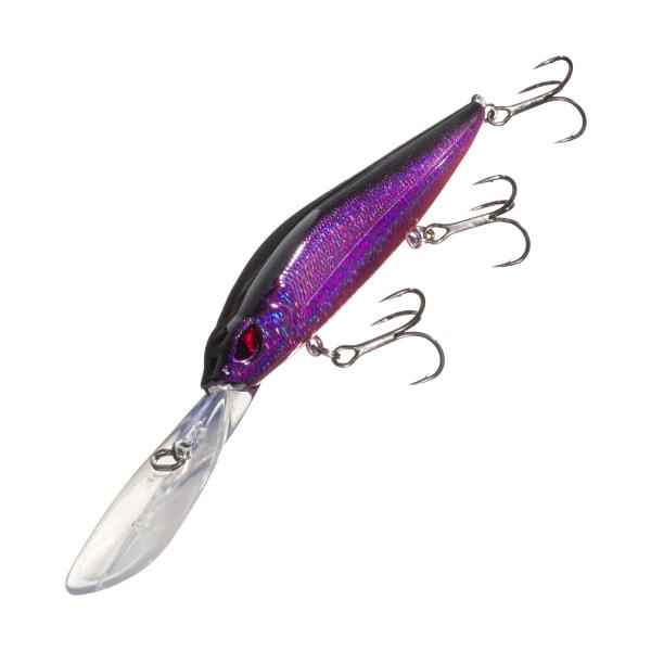 80045708 4.5 in. XPS Mean Eye Walleye Series Deep-Running Minnow, Purple Passion - Size 6