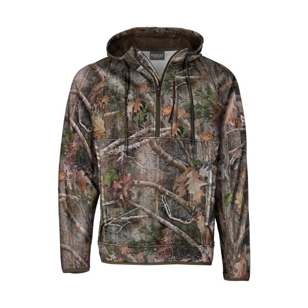 81405182 Hunting Tech Fleece Half-Zip Hoodie for Men, True Timber Kanati - Extra Large