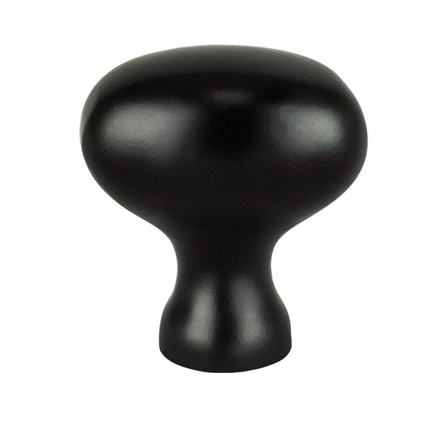 0930-1055-P Transitional Advantage Three Matte Black Oval Knob