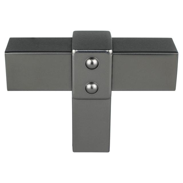 5096-4SLT-P 2 in. Rivet Rebel T-Shape Cabinet Knob, Slate
