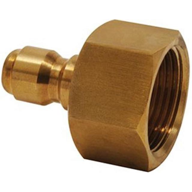 M22F x 0.25 in. Quick Coupler Plug&#44; Brass