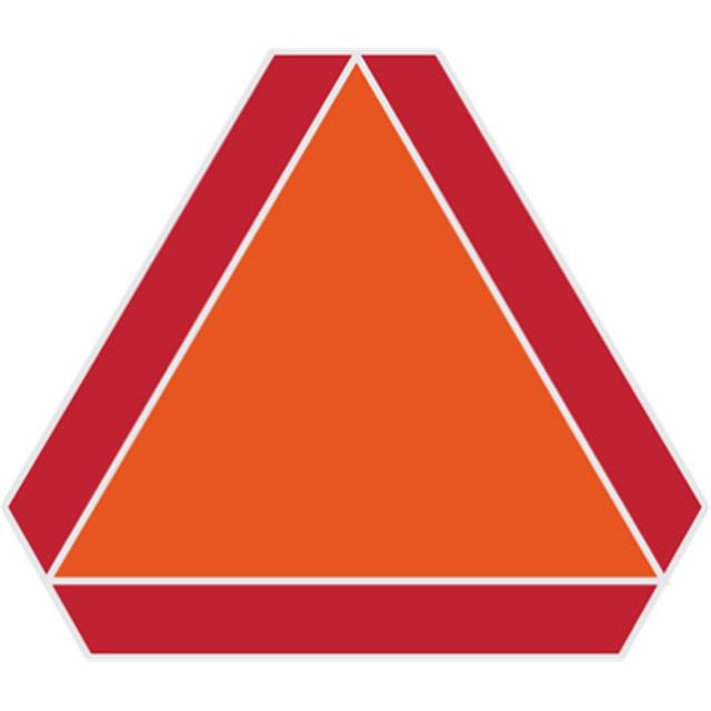 14 x 16 in. Slow-Moving Vehicle Sign&#44; Orange & Red
