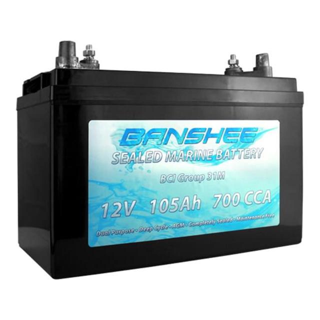 Group 31 Sealed AGM Deep Cycle Dual Purpose Marine Battery
