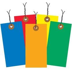 4.25 x 2.125 in. Red Pre-Wired Shipping Tag, 100 Per Case