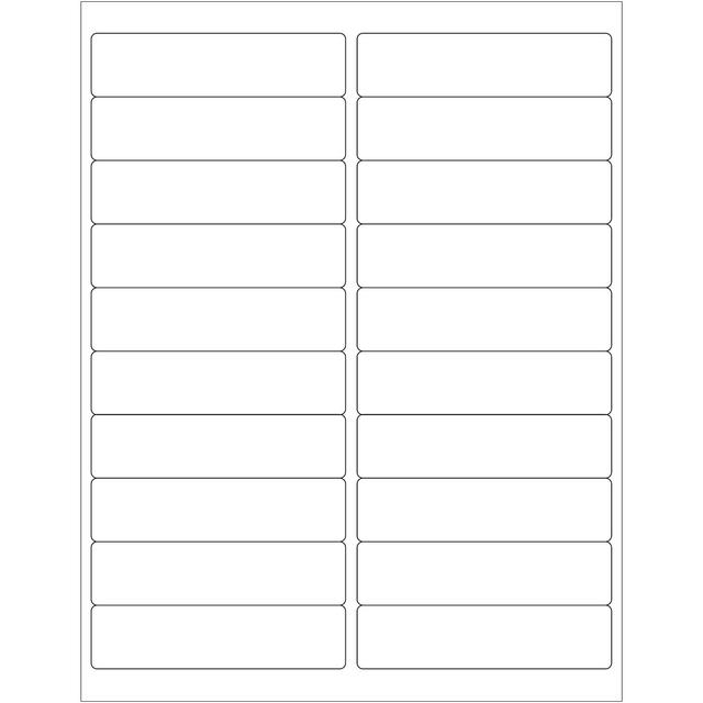 4 x 1 in. White Removable Rectangle Laser Labels - Pack of 2000