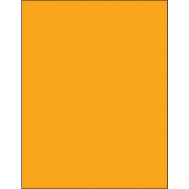 Tape Logic  8.5 x 11 in. Fluorescent Orange Removable Rectangle Laser Labels - Pack of 100
