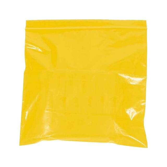 12 x 15 in. 2 Mil Yellow Reclosable Poly Bags - Pack of 1000