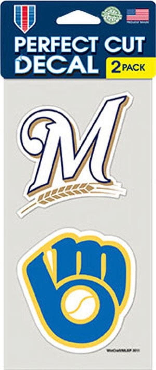 Milwaukee Brewers Decal 4x4 Perfect Cut Set of 2