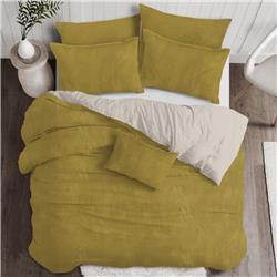 Vanessa Duvet Cover & 2 Pillow Shams Set&#44; Curry - California King Size - 3 Piece