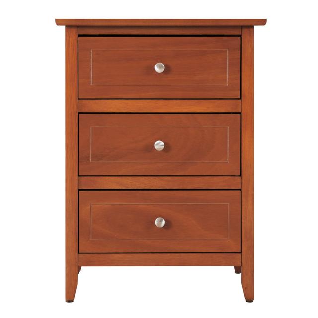 PF-G1314-N-60 25 x 15 x 19 in. Daniel 3 Drawer Oak Nightstand