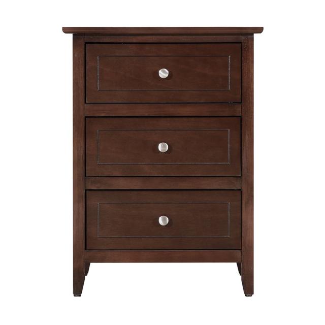 PF-G1312-N-25 25 x 15 x 19 in. Daniel 3 Drawer Cappuccino Nightstand