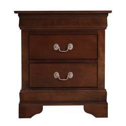 PF-G3125-N 24 x 22 x 16 in. Louis Philippe 2-Drawer Nightstand, Cappuccino