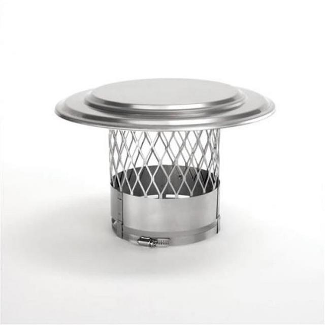 8 in. UltraPro Collarplate Rain Cap with 0.75 in. Mesh - 316 Alloy