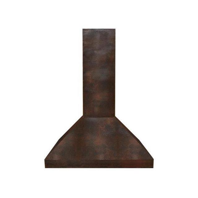 COPPER RANGE HOOD WALL MOUNT CONTEMPORARY 48X24X36 G18 BRIGHT