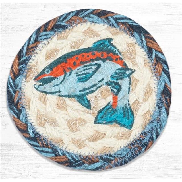 5 x 5 in. IC-443 Blue Fish Printed Coaster