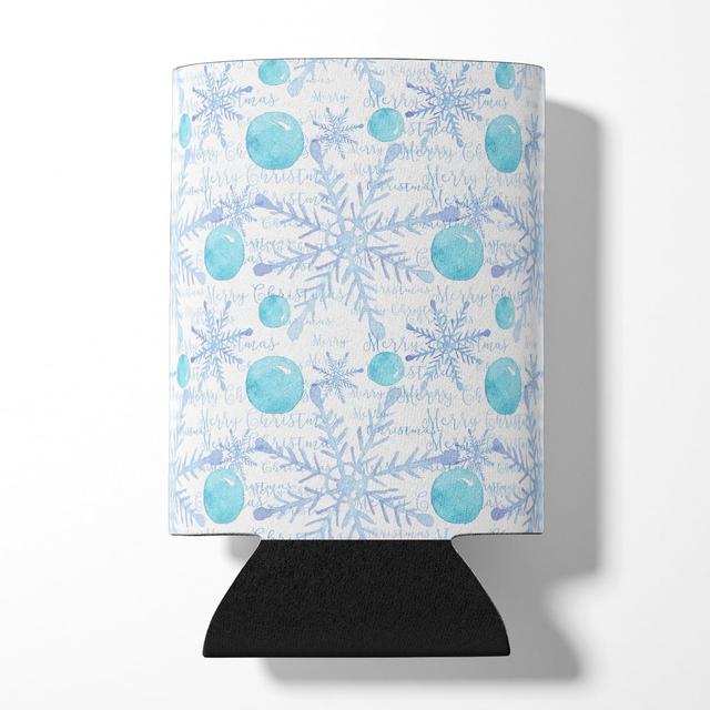 BB7487CC Winter Snowflakes on White Can or Bottle Hugger