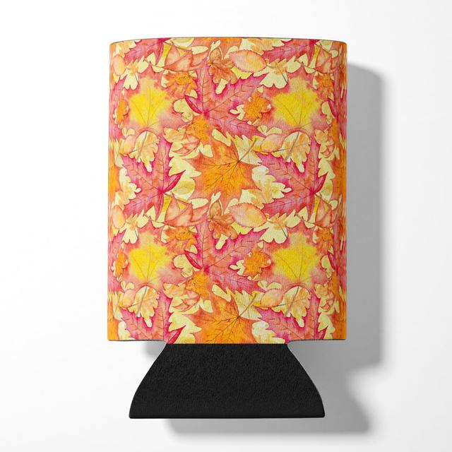 Fall Leaves Watercolor Red Can or Bottle Hugger