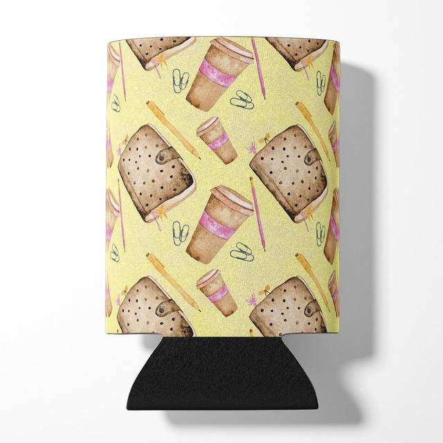 Watercolor Coffee & Journal Can or Bottle Hugger