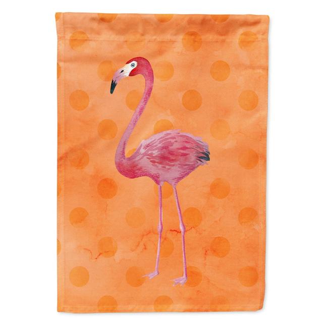 BB8188GF Flamingo Orange Polkadot Flag, Garden Size