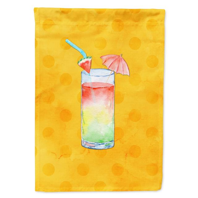 Umberella Cocktail Yellow Polkadot Flag - Garden Size