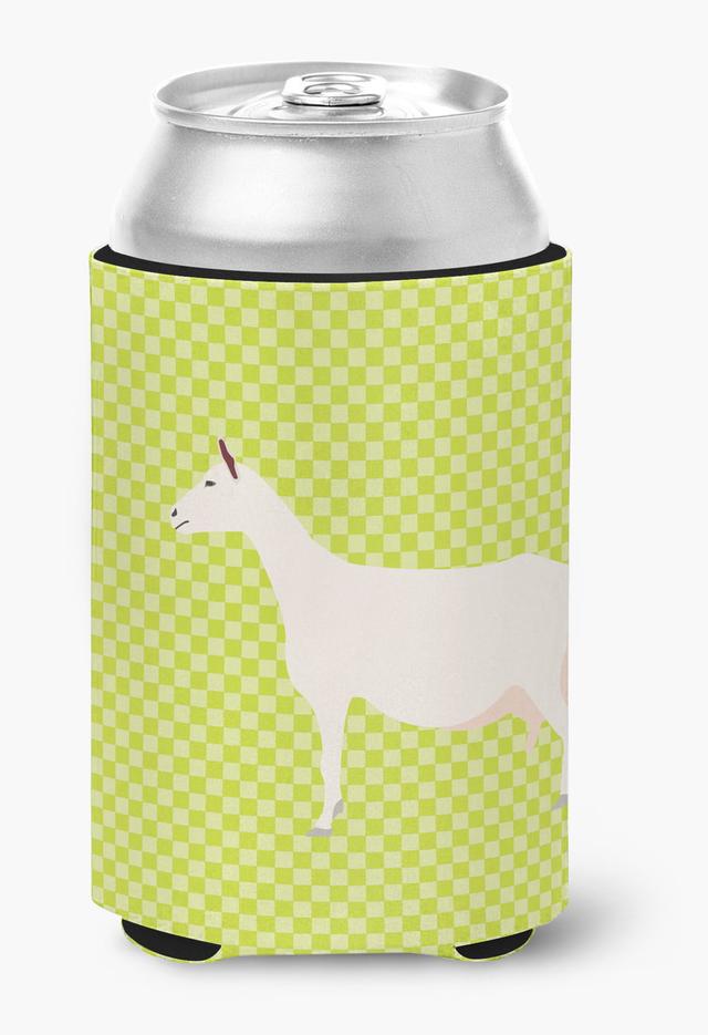 Saanen Goat Green Can or Bottle Hugger