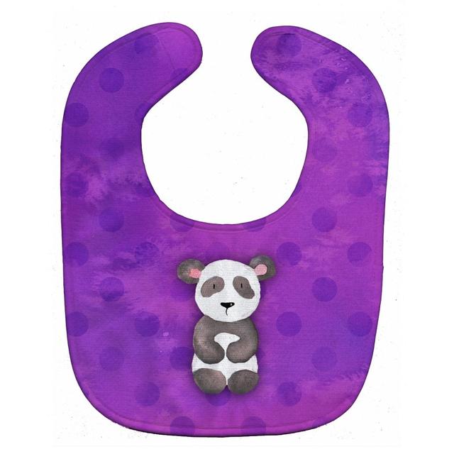 Polkadot Panda Bear Watercolor Baby Bib