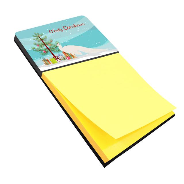 BB9293SN White Peacock Peafowl Christmas Sticky Note Holder