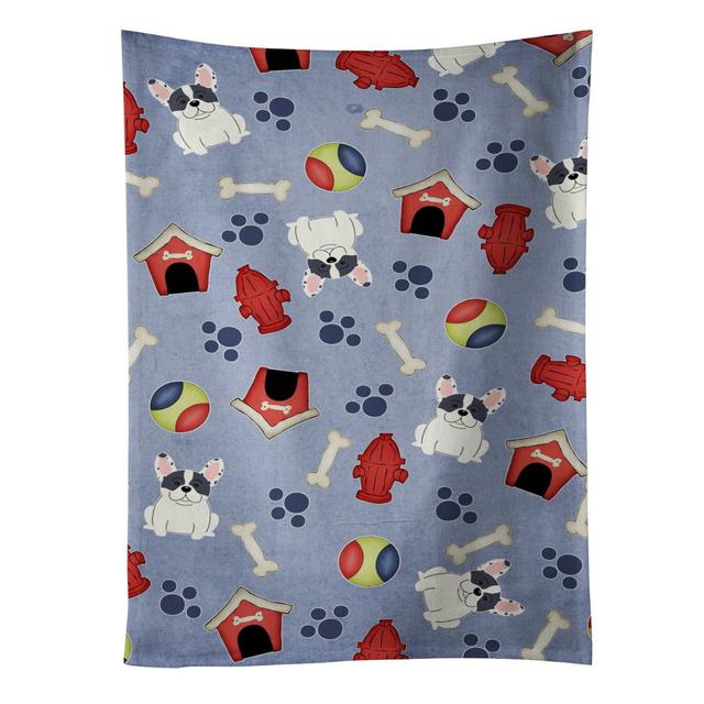 Dog House Collection French Bulldog Piebald Kitchen Towel