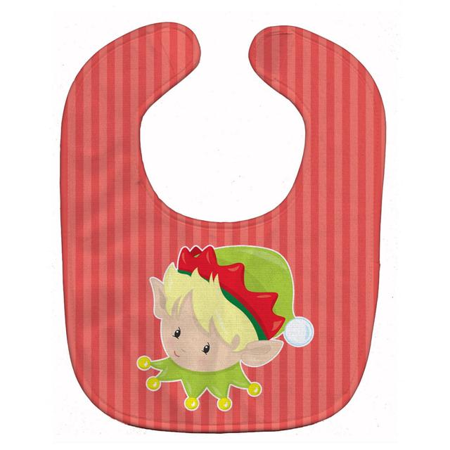Christmas Blonde Boy Elf Baby Bib