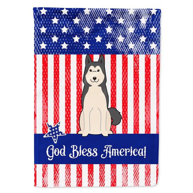 BB3020CHF Patriotic USA West Siberian Laika Spitz Flag Canvas House Size